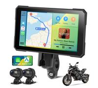 Motorsi CarPlay Écran Portable Carplay pour Moto, sans Fil Android Auto pour Moto, 5 Pouces Écran Tactile Étanche avec Bluetooth, Navigation GPS, Siri/G00gle Assistant, IP67