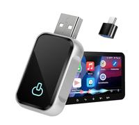 Motorsi Wireless Carplay/Android Auto Adapter, 2-in-1 Converts Factory Wired to Wireless Carplay Dongle for Plug & Play Carplay Android Auto Car with A-pple iPhone iOS 10+ / Android 11+ & USB C