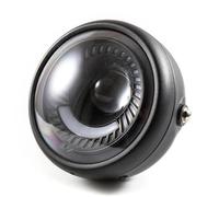 Motos Anti Brouillard Phare Avant LED Rétro Vintage Pour Cafe Racer, Bobber, Chopper Pour Cruiser, Avec Feux De Route Croisement Jour(Headlight Only)