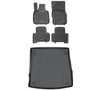 MOTOS Jeu de tapis de sol en caoutchouc et de tapis de coffre en plastique PE pour Alfa Romeo Stelvio depuis 2016 Améliorez votre confort de voyage avec le tapis antidérapant pour voiture - tapis de s