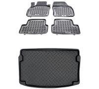 MOTOS Jeu de tapis de sol en caoutchouc et de tapis de coffre en plastique PE pour Audi A1 II GB depuis 2018 Améliorez votre confort de voyage avec le tapis antidérapant pour voiture - tapis de sol po