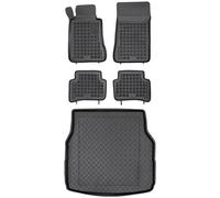 MOTOS Jeu de tapis de sol en caoutchouc et de tapis de coffre en plastique PE pour Mercedes-Benz C Classe S203 2001-2007 Améliorez votre confort de voyage avec le tapis antidérapant pour voiture - tap