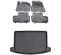 MOTOS Jeu de tapis de sol en caoutchouc et de tapis de coffre en plastique PE pour Nissan Juke II depuis 2019 Améliorez votre confort de voyage avec le tapis antidérapant pour voiture - tapis de sol p