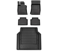 MOTOS Kit de tapis de sol en caoutchouc et tapis de coffre pour Alfa Romeo Giulia depuis 2016 Améliorez votre confort de voyage avec tapis antidérapant voiture 3D- Tapis de sol voiture tous temps, pro
