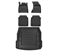 MOTOS Kit de tapis de sol en caoutchouc et tapis de coffre pour Audi A8 D4 2009-2017 Améliorez votre confort de voyage avec tapis antidérapant voiture 3D- Tapis de sol voiture tous temps, protection c