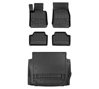 MOTOS Kit de tapis de sol en caoutchouc et tapis de coffre pour BMW Serie 1 F20 2011-2019 Améliorez votre confort de voyage avec tapis antidérapant voiture 3D- Tapis de sol voiture tous temps, protect