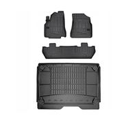 MOTOS Kit de tapis de sol en caoutchouc et tapis de coffre pour Citroen Berlingo II 2008-2018 Améliorez votre confort de voyage avec tapis antidérapant voiture 3D- Tapis de sol voiture tous temps, pro