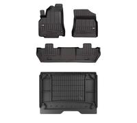 MOTOS Kit de tapis de sol en caoutchouc et tapis de coffre pour Citroen Berlingo II 2008-2018 Améliorez votre confort de voyage avec tapis antidérapant voiture 3D- Tapis de sol voiture tous temps, pro