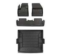 MOTOS Kit de tapis de sol en caoutchouc et tapis de coffre pour DS 7 Crossback depuis 2017 Améliorez votre confort de voyage avec tapis antidérapant voiture 3D- Tapis de sol voiture tous temps, protec