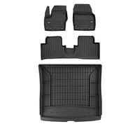 MOTOS Kit de tapis de sol en caoutchouc et tapis de coffre pour Ford Grand C-Max 2010-2019 Améliorez votre confort de voyage avec tapis antidérapant voiture 3D- Tapis de sol voiture tous temps, protec