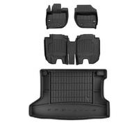 MOTOS Kit de tapis de sol en caoutchouc et tapis de coffre pour Honda HR-V II 2013-2021 Améliorez votre confort de voyage avec tapis antidérapant voiture 3D- Tapis de sol voiture tous temps, protectio