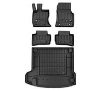 MOTOS Kit de tapis de sol en caoutchouc et tapis de coffre pour Jaguar F-Pace depuis 2016 Améliorez votre confort de voyage avec tapis antidérapant voiture 3D- Tapis de sol voiture tous temps, protect