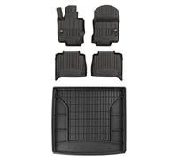 MOTOS Kit de tapis de sol en caoutchouc et tapis de coffre pour Mercedes-Benz GLE W167 depuis 2019 Améliorez votre confort de voyage avec tapis antidérapant voiture 3D- Tapis de sol voiture tous temps