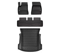 MOTOS Kit de tapis de sol en caoutchouc et tapis de coffre pour Tesla Model 3 depuis 2017 Améliorez votre confort de voyage avec tapis antidérapant voiture 3D- Tapis de sol voiture tous temps, protect