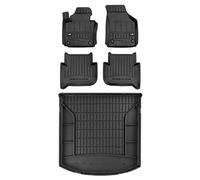 MOTOS Kit de tapis de sol en caoutchouc et tapis de coffre pour Volkswagen Touran I 2003-2010 Améliorez votre confort de voyage avec tapis antidérapant voiture 3D- Tapis de sol voiture tous temps, pro