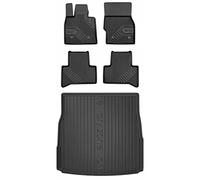 MOTOS Kit de tapis de voiture et de tapis de coffre en caoutchouc pour Alfa Romeo Stelvio depuis 2016 Améliorez votre confort de voyage avec tapis antidérapant voiture 3D- Tapis de sol voiture tous te