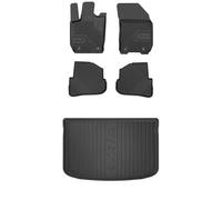 MOTOS Kit de tapis de voiture et de tapis de coffre en caoutchouc pour Audi A1 Sportback 8X 2012-2014 Améliorez votre confort de voyage avec tapis antidérapant voiture 3D- Tapis de sol voiture tous te