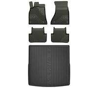 MOTOS Kit de tapis de voiture et de tapis de coffre en caoutchouc pour Audi A4 B8 2007-2015 Améliorez votre confort de voyage avec tapis antidérapant voiture 3D- Tapis de sol voiture tous temps, prote