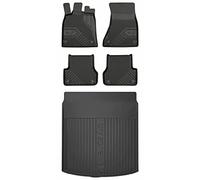 MOTOS Kit de tapis de voiture et de tapis de coffre en caoutchouc pour Audi A6 C7 2011-2018 Améliorez votre confort de voyage avec tapis antidérapant voiture 3D- Tapis de sol voiture tous temps, prote