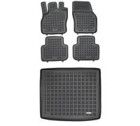 MOTOS Kit de tapis de voiture et de tapis de coffre en caoutchouc pour Audi Q3 II depuis 2018 Améliorez votre confort de voyage avec le tapis antidérapant pour voiture - tapis de sol pour voiture tous