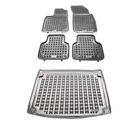 MOTOS Kit de tapis de voiture et de tapis de coffre en caoutchouc pour Audi Q8 depuis 2018 Améliorez votre confort de voyage avec le tapis antidérapant pour voiture - tapis de sol pour voiture tous te