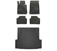MOTOS Kit de Tapis de Voiture et de Tapis de Coffre en Caoutchouc pour BMW Serie 3 E91 2004-2012 Améliorez Votre Confort de Voyage avec Tapis antidérapant Voiture 3D- Tapis de Sol Voiture Tous Temps,