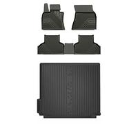 MOTOS Kit de tapis de voiture et de tapis de coffre en caoutchouc pour BMW X5 F15 2013-2018 Améliorez votre confort de voyage avec tapis antidérapant voiture 3D- Tapis de sol voiture tous temps, prote