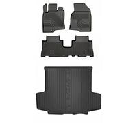 MOTOS Kit de tapis de voiture et de tapis de coffre en caoutchouc pour Chevrolet Captiva I 2006-2018 Améliorez votre confort de voyage avec tapis antidérapant voiture 3D- Tapis de sol voiture tous tem