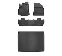 MOTOS Kit de tapis de voiture et de tapis de coffre en caoutchouc pour Citroen Berlingo II 2008-2018 Améliorez votre confort de voyage avec tapis antidérapant voiture 3D- Tapis de sol voiture tous tem