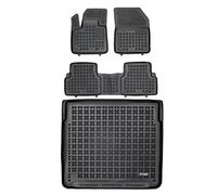MOTOS Kit de tapis de voiture et de tapis de coffre en caoutchouc pour Citroen C5 Aircross depuis 2017 Améliorez votre confort de voyage avec le tapis antidérapant pour voiture - tapis de sol pour voi