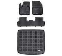 MOTOS Kit de tapis de voiture et de tapis de coffre en caoutchouc pour DS DS7 Crossback depuis 2018 Améliorez votre confort de voyage avec le tapis antidérapant pour voiture - tapis de sol pour voitur