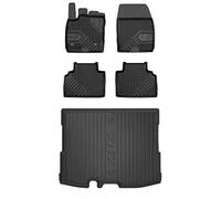 MOTOS Kit de tapis de voiture et de tapis de coffre en caoutchouc pour Ford Tourneo Courier 2014-2023 Améliorez votre confort de voyage avec tapis antidérapant voiture 3D- Tapis de sol voiture tous te