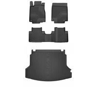 MOTOS Kit de tapis de voiture et de tapis de coffre en caoutchouc pour Honda CR-V IV 2012-2019 Améliorez votre confort de voyage avec tapis antidérapant voiture 3D- Tapis de sol voiture tous temps, pr