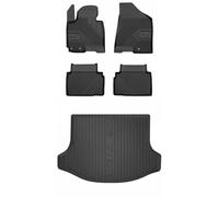 MOTOS Kit de tapis de voiture et de tapis de coffre en caoutchouc pour Kia Sportage III 2010-2015 Améliorez votre confort de voyage avec tapis antidérapant voiture 3D- Tapis de sol voiture tous temps,
