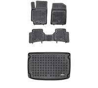 MOTOS Kit de tapis de voiture et de tapis de coffre en caoutchouc pour Kia Stonic depuis 2017 Améliorez votre confort de voyage avec le tapis antidérapant pour voiture - tapis de sol pour voiture tous