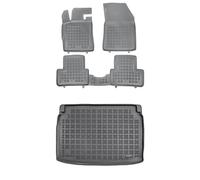 MOTOS Kit de tapis de voiture et de tapis de coffre en caoutchouc pour Peugeot 308 III depuis 2021 Améliorez votre confort de voyage avec le tapis antidérapant pour voiture - tapis de sol pour voiture