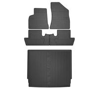 MOTOS Kit de tapis de voiture et de tapis de coffre en caoutchouc pour Peugeot 5008 I 2009-2017 Améliorez votre confort de voyage avec tapis antidérapant voiture ElToro- Tapis de sol voiture tous temp