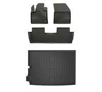 MOTOS Kit de tapis de voiture et de tapis de coffre en caoutchouc pour Peugeot 5008 II depuis 2017 Améliorez votre confort de voyage avec tapis antidérapant voiture 3D- Tapis de sol voiture tous temps