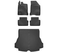 MOTOS Kit de tapis de voiture et de tapis de coffre en caoutchouc pour Renault Laguna II 2001-2007 Améliorez votre confort de voyage avec tapis antidérapant voiture 3D- Tapis de sol voiture tous temps