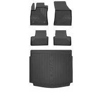 MOTOS Kit de tapis de voiture et de tapis de coffre en caoutchouc pour Renault Megane IV depuis 2016 Améliorez votre confort de voyage avec tapis antidérapant voiture 3D- Tapis de sol voiture tous tem