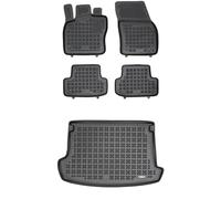 MOTOS Kit de tapis de voiture et de tapis de coffre en caoutchouc pour Volkswagen T-Roc depuis 2017 Améliorez votre confort de voyage avec le tapis antidérapant pour voiture - tapis de sol pour voitur