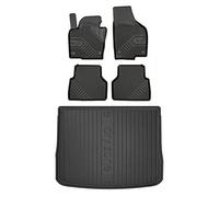MOTOS Kit de tapis de voiture et de tapis de coffre en caoutchouc pour Volkswagen Tiguan I 2007-2016 Améliorez votre confort de voyage avec tapis antidérapant voiture 3D- Tapis de sol voiture tous tem