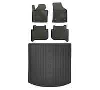 MOTOS Kit de tapis de voiture et de tapis de coffre en caoutchouc pour Volkswagen Touran I 2003-2010 Améliorez votre confort de voyage avec tapis antidérapant voiture 3D- Tapis de sol voiture tous tem