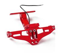 Motos Support De Plaque Support De Permis Moto, Plaque D'immatriculation Arrière, Cadre Montage, Chevalet Universel(Rouge)