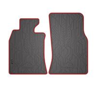 MOTOS Tapis Voiture Avant Caoutchouc pour Mini Cooper II 2006-2014 - Tapis De Sol Auto Antidérapant avec Bords Pratiques, Élastique 100% Caoutchouc, Bouchons Intégrés, Design Unique pour Conducteurs