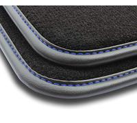 MOTOS tapis voiture en velours premium destiné à BMW Serie 5 F10 2010-2013 avant le lifting - Premium, Cuir, Bleu - Découvrez un nouveau confort de conduite avec un jeu de tapis de sol voiture en velo