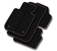 MOTOS tapis voiture en velours premium destiné à Opel Astra J 2009-2015 - Premium, Cuir, Rouge et blanc - Découvrez un nouveau confort de conduite avec un jeu de tapis de sol voiture en velours pour v
