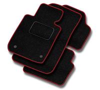 MOTOS Tapis voiture en velours standard destiné à Fiat 500 depuis 2007 ne convient pas à l'hybride (HEV) - Standard, Tissé, Rouge - Découvrez un nouveau confort de conduite avec un jeu de tapis de sol