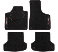 MOTOS Tapis voiture personnalisés en velours Carbon Series destiné à Audi A3 8P 2003-2013 convient aussi pour S3 8P et RS3 8P - Premium, Carbon, Rouge Rafraîchissez le look de votre voiture avec des t
