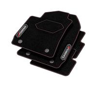MOTOS Tapis voiture personnalisés en velours Carbon Series destiné à Opel Astra J 2009-2015 - Premium, Carbon, Rouge Rafraîchissez le look de votre voiture avec des tapis de sol en velours au design u